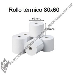 Rollo térmico 80x60 mm