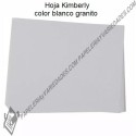 Hoja Kimberly blanco granito x 6