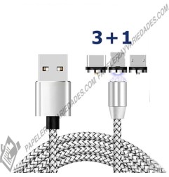 Cable 3 en 1 magnetico 1 mt